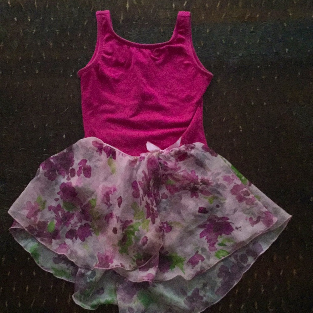 Body wrappers leotard and Danskin skirt